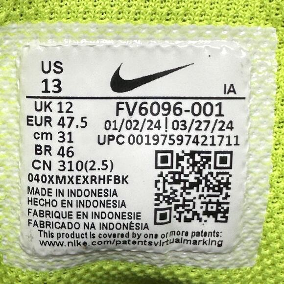 Nike Alpha Huarache Elite MCS Baseball Cleat Mens Sz 13 2024 All Star FV6096-001 - Picture 8 of 8